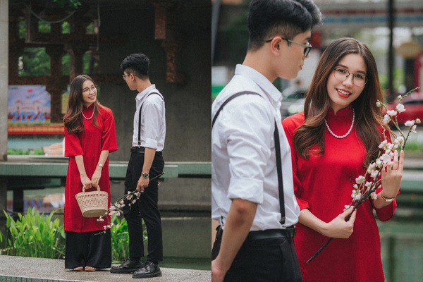 Kết hợp phụ kiện đơn giản để bức ảnh Tết thêm sinh động