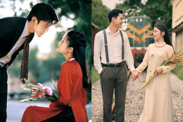 Lựa chọn tư thế ngọt ngào giúp thể hiện trọn vẹn tình cảm khi chụp ảnh Tết cặp đôi