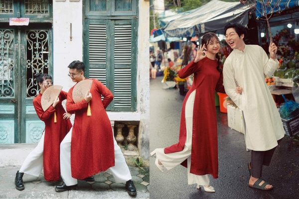 Phong cách chụp ảnh Tết trẻ trung, năng động với những biểu cảm vui vẻ và tự nhiên