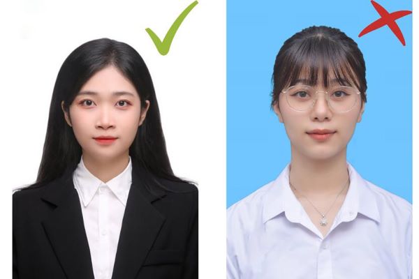 Các mẫu ảnh thẻ đạt chuẩn và không đạt chuẩn