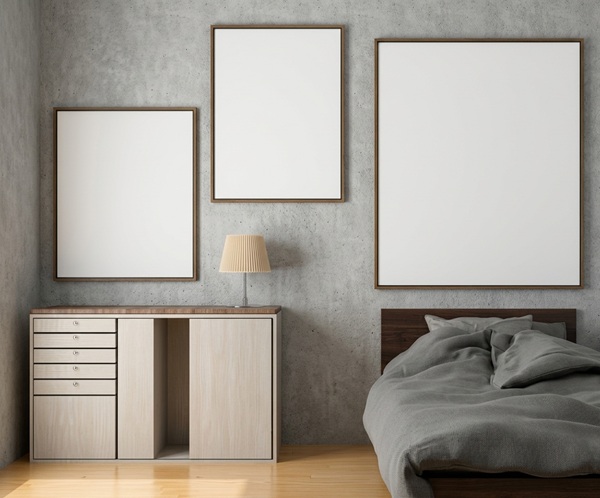 Bộ 3 khung ảnh gỗ nâu tối giản với kích thước lớn nhỏ khác nhau