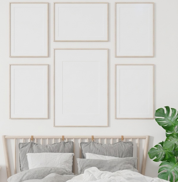 Bộ 6 khung ảnh sắp xếp đối xứng vuông vắn