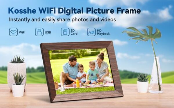 Khung ảnh kỹ thuật số Kosshe 10.1 inch IPS xoay tự động