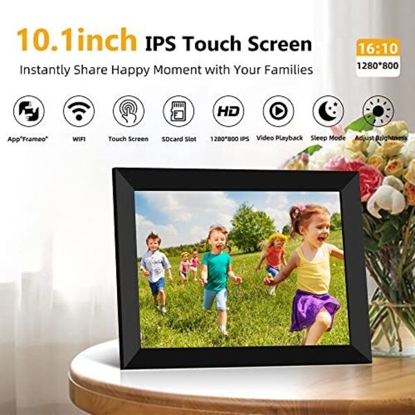 Khung ảnh kỹ thuật số Frameo 10.1 inch 1280x800 IPS màn hình cảm ứng