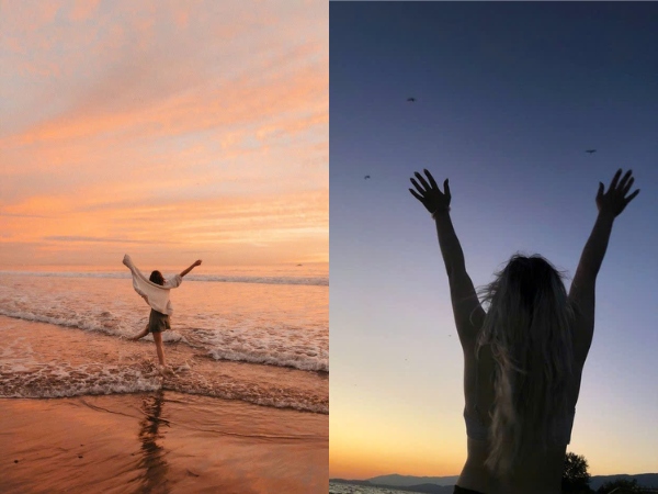 Dang tay rộng, ngửa mặt lên trời giúp bức ảnh trông giàu năng lượng