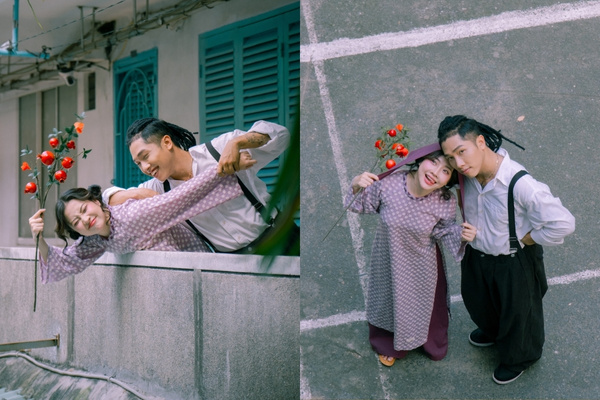 Phụ kiện khi chụp ảnh Tết nên tối giản, tránh dùng quá nhiều khiến bức ảnh rối mắt