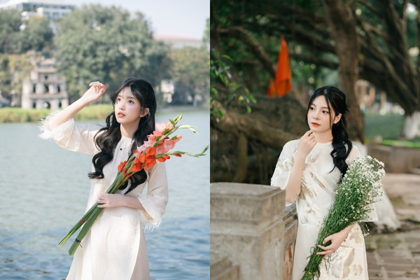 Tạo dáng chụp ảnh Tết với đôi tay mềm mại, tự nhiên