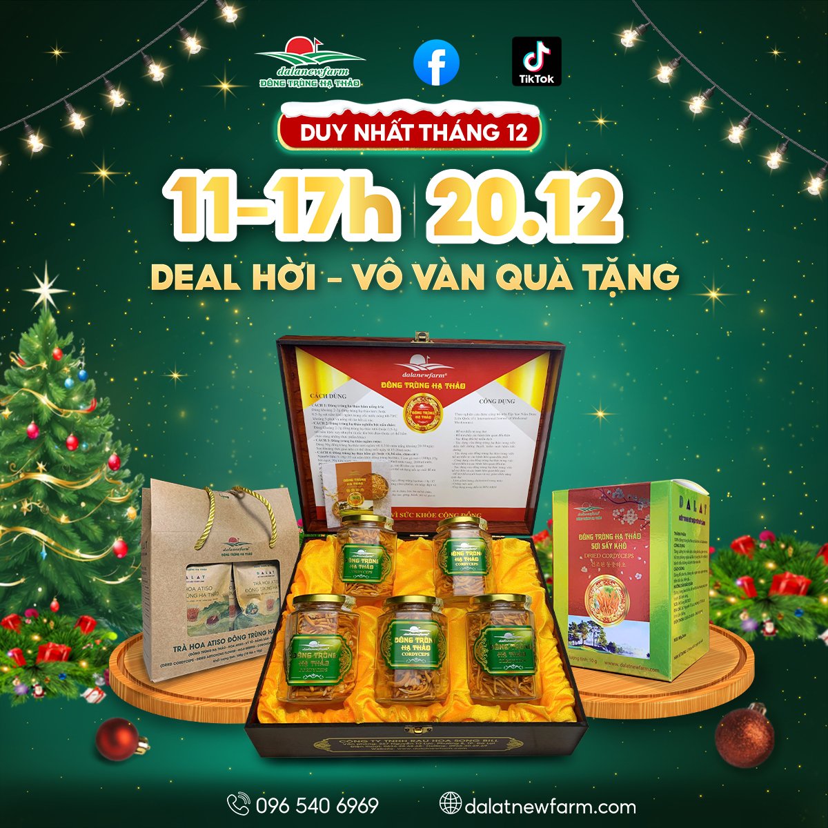 ĐẠI TIỆC DEAL & QUÀ TẶNG THÁNG 12 – QUÀ TẾT ĐÔNG TRÙNG HẠ THẢO TẠI DALANEWFARM