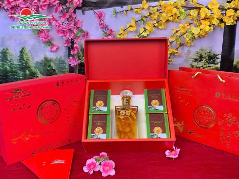 [COMBO] Đoàn Viên Khai Xuân Dalanewfarm ( 1 Rượu Tết Đoàn Viên + 1 Hồng Treo Gió 150g + 1 Trà Mix Vị 3 gói + 1 Trà ĐTHT Atiso 10 gói + 1 Trà ĐTHT 10 gói )