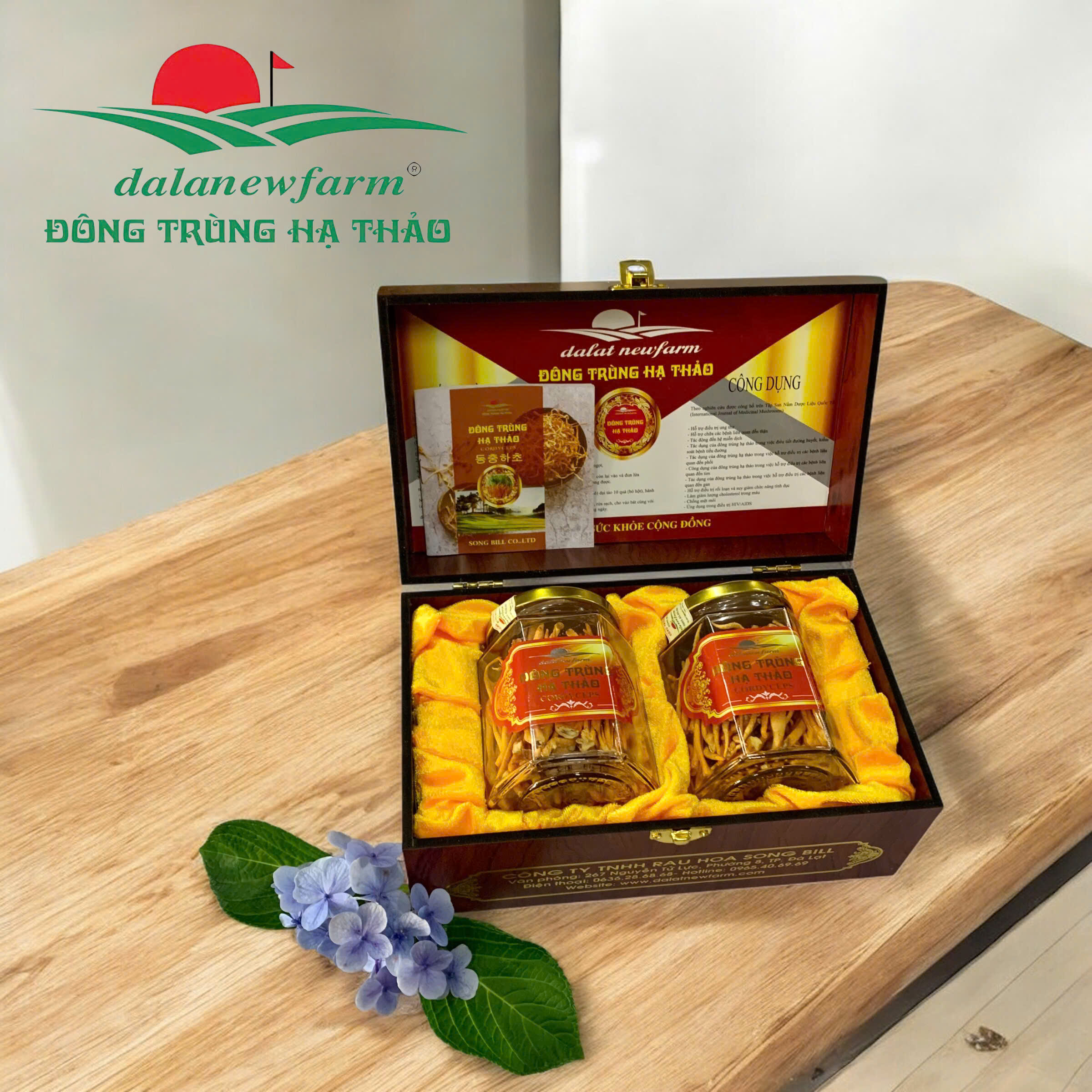 [ SET QUÀ TẶNG ] COMBO 2 hũ Đông trùng hạ thảo sấy thăng hoa Dalatnewfarm (Size 3)