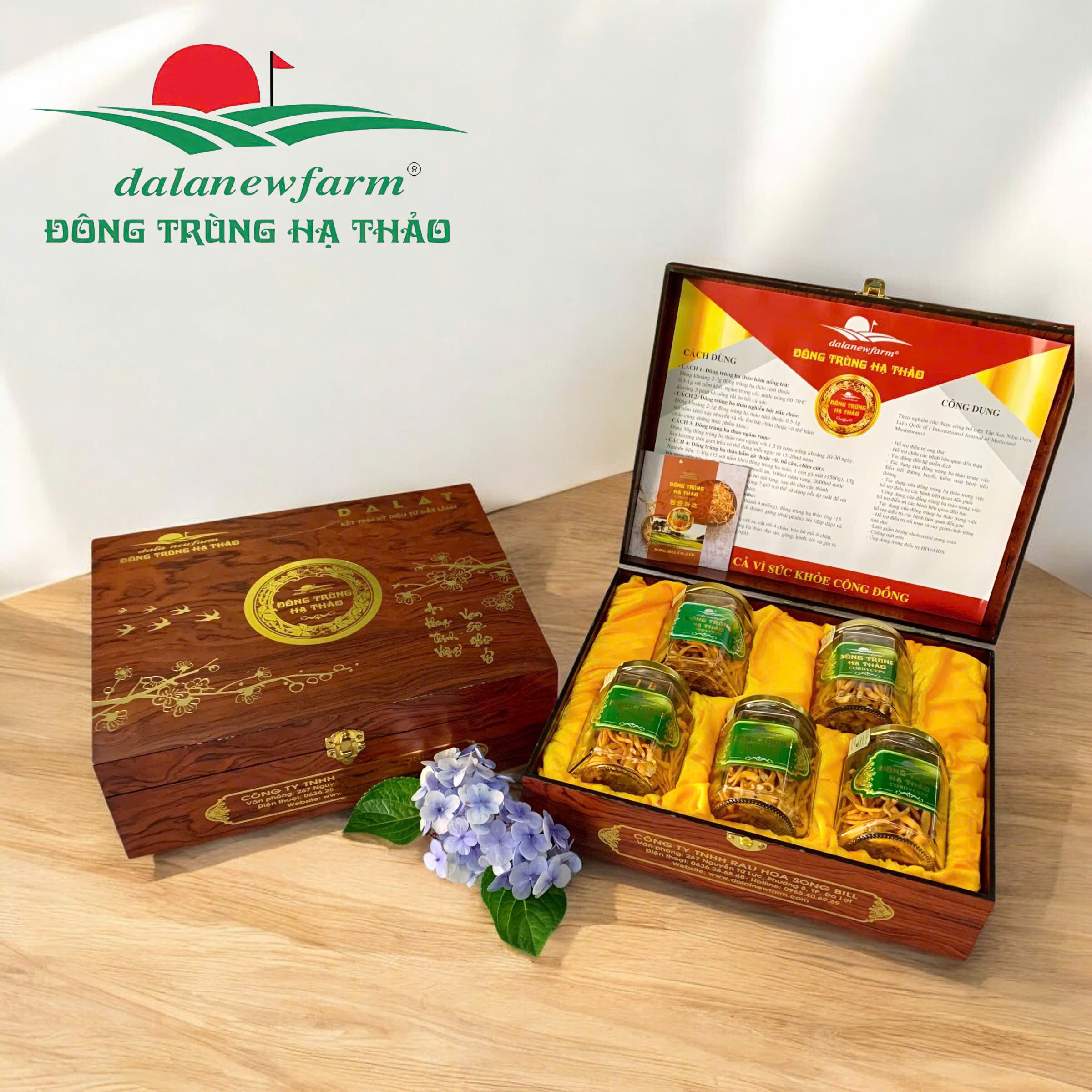 [ SET QUÀ TẶNG ] Đông trùng hạ thảo sấy thăng hoa Dalatnewfarm