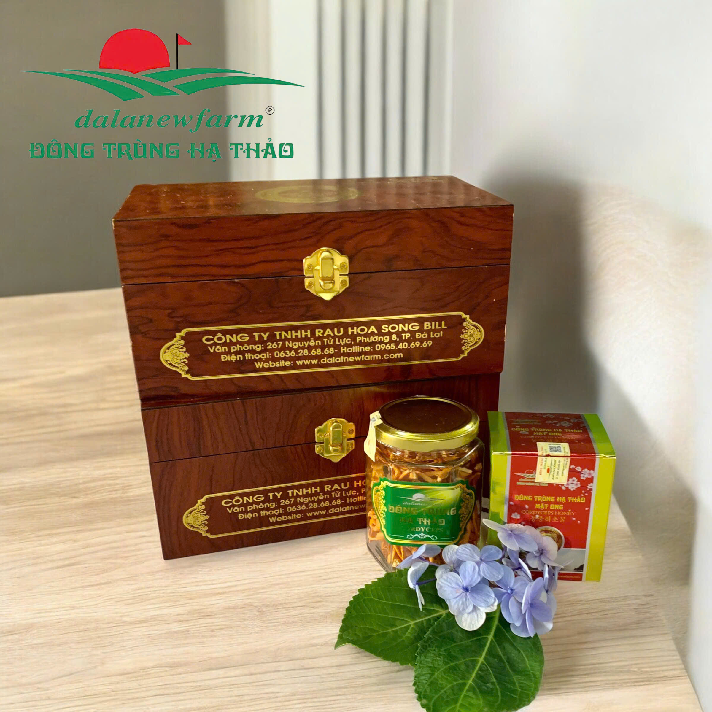 [ SET QUÀ TẶNG ] COMBO 1 hũ đông trùng hạ thảo ( Size 4 ) & 1 đông trùng hạ thảo mật ong Dalanewfarm