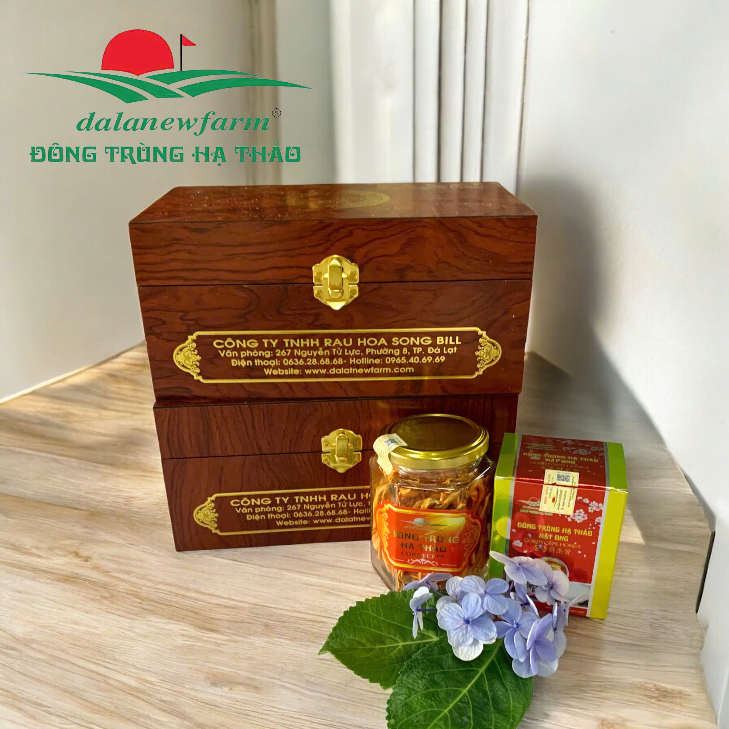 [ SET QUÀ TẶNG ] COMBO 3 hũ đông trùng hạ thảo 5gr ( size 3 ) + 2 hũ mật ong đông trùng hạ thảo 180ml Dalanewfarm