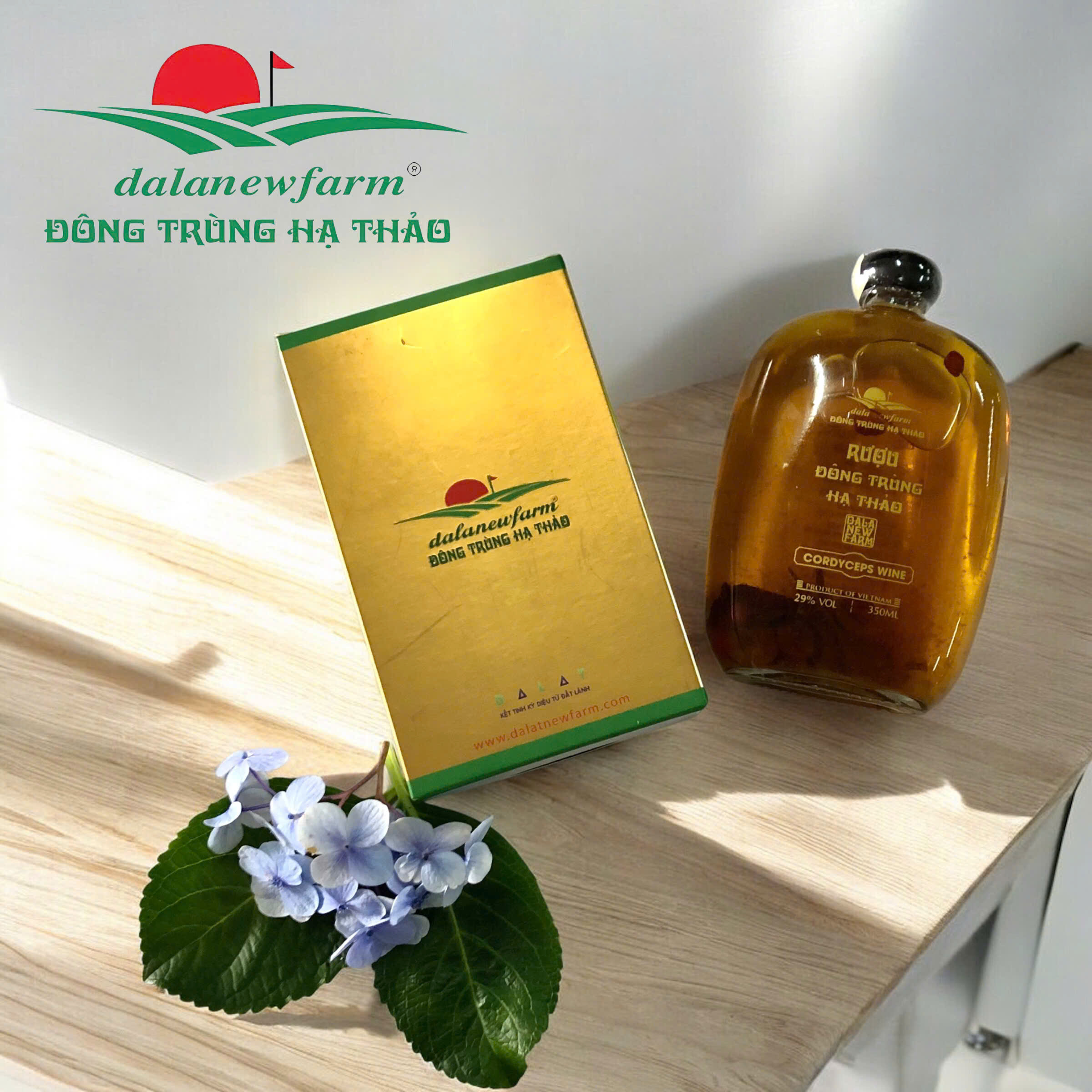 Rượu đông trùng hạ thảo 350ml Dalanewfarm