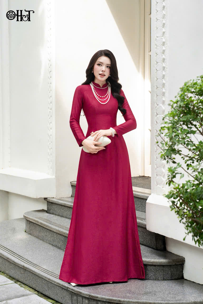 AD lụa Dubai Đỏ Hồng