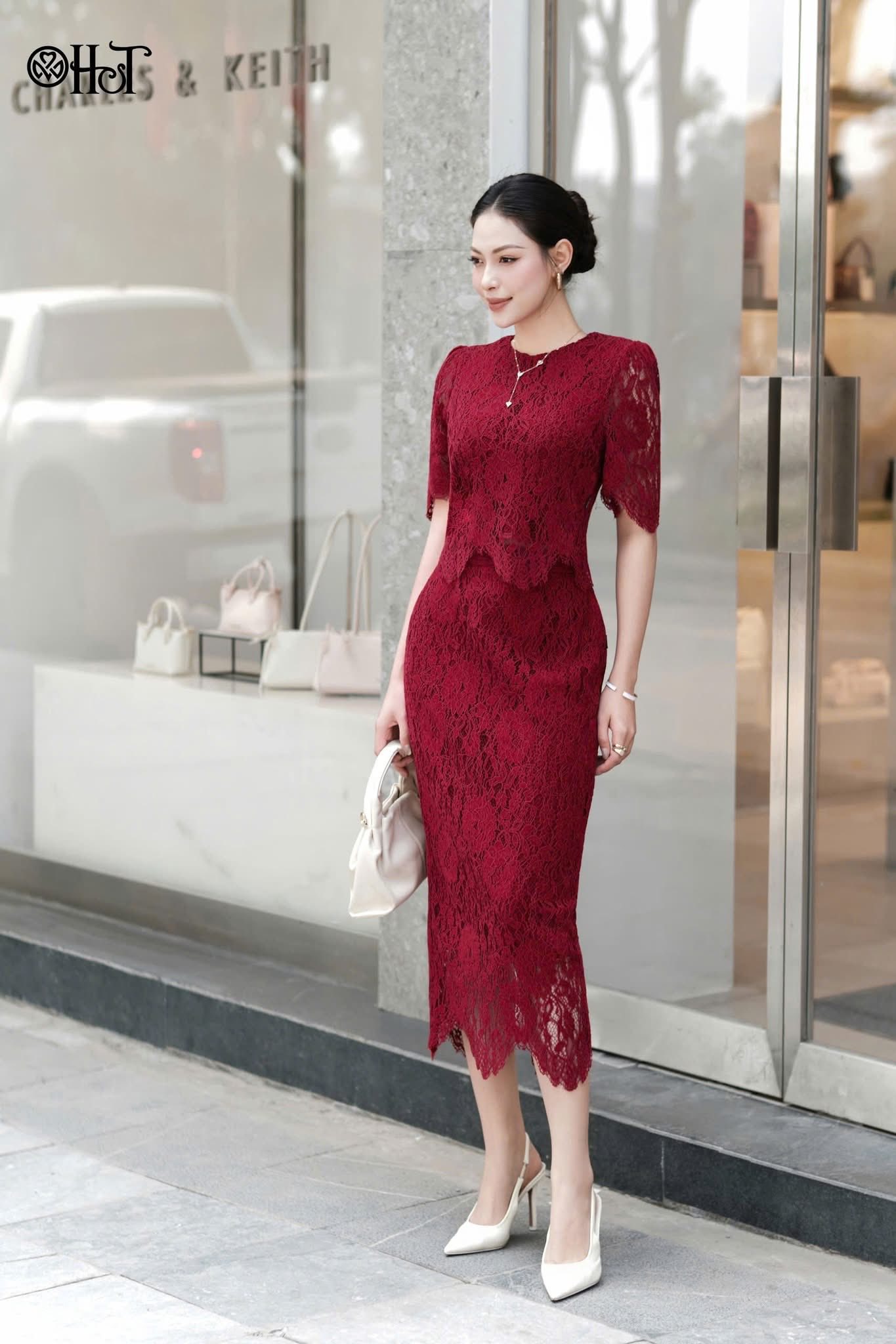 Juyt basic Ren nhung Đỏ