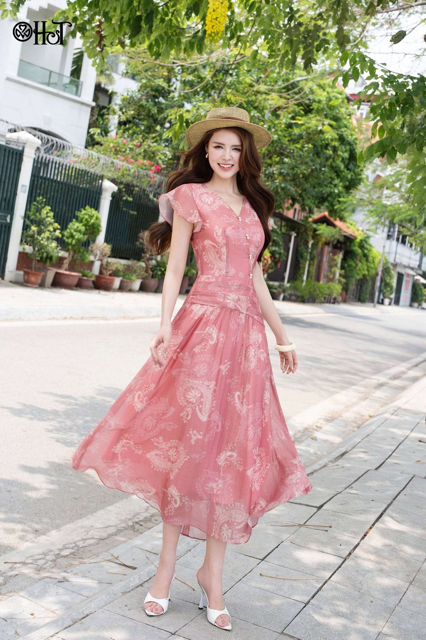 Maxi cánh tiên Tơ boi Hồng