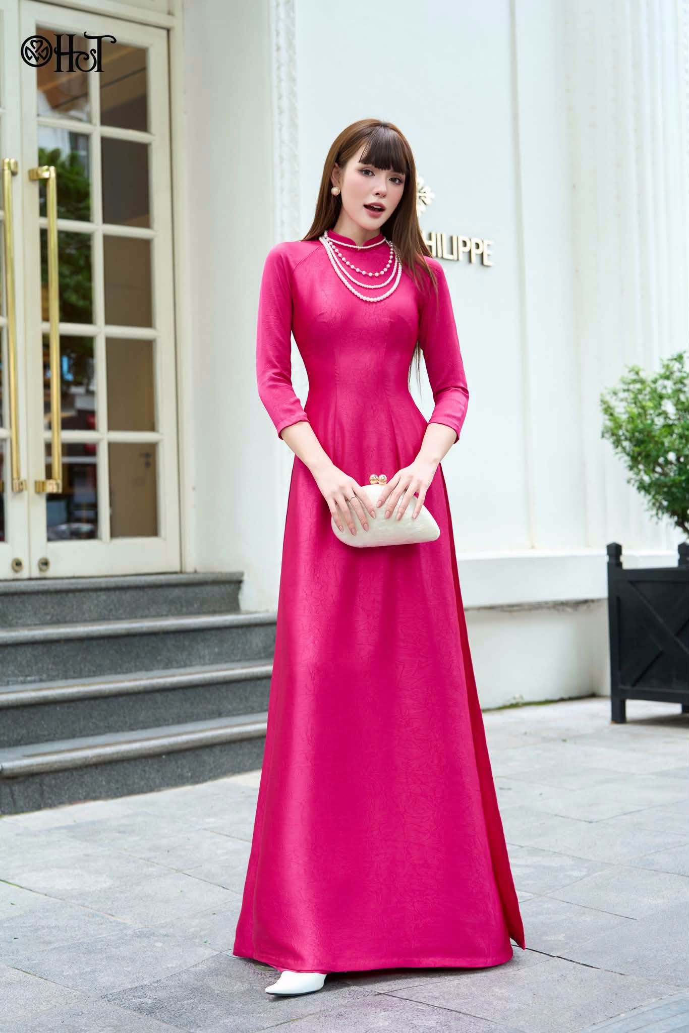 AD lụa Dubai Hồng sen