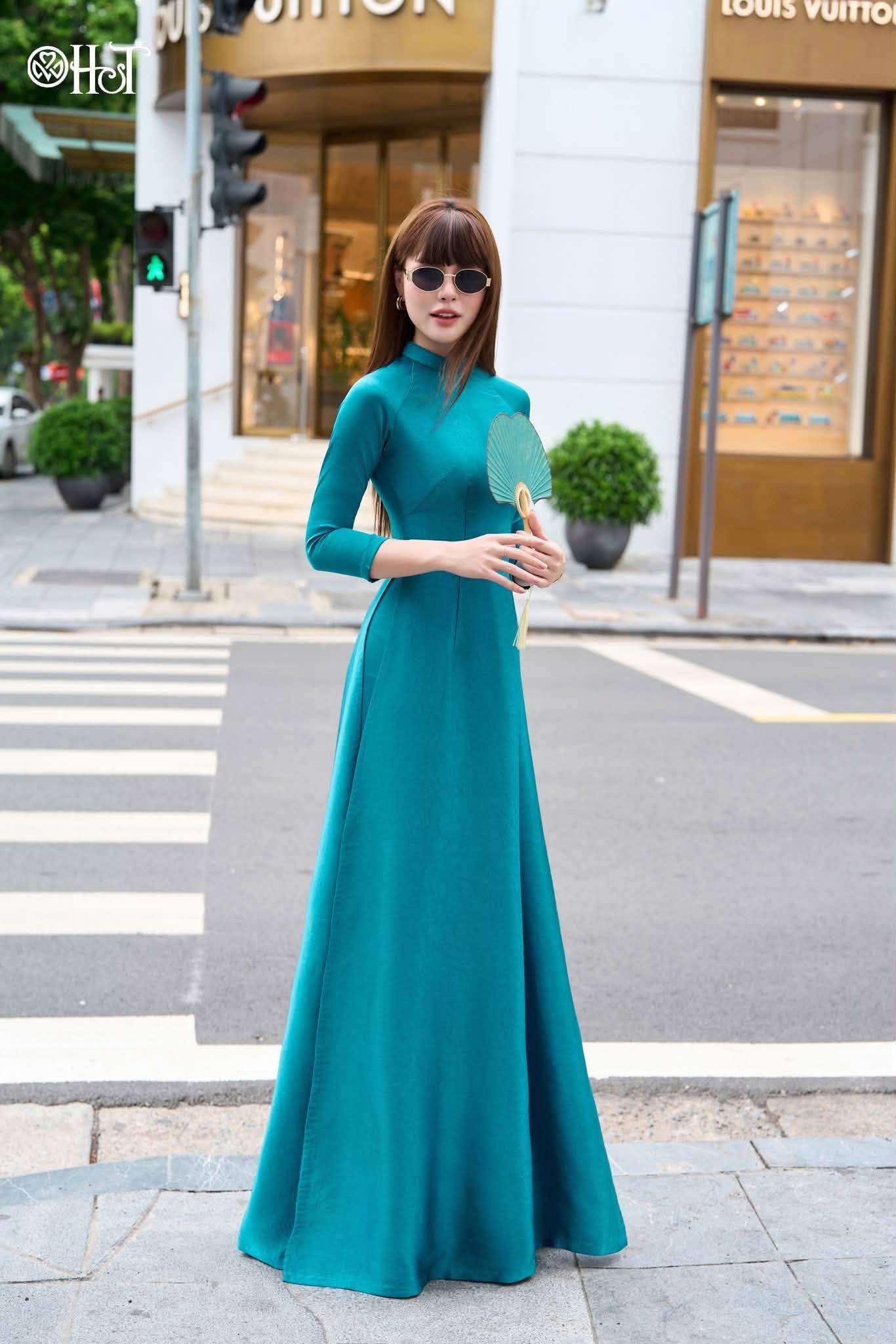 AD lụa Dubai xanh Cổ vịt