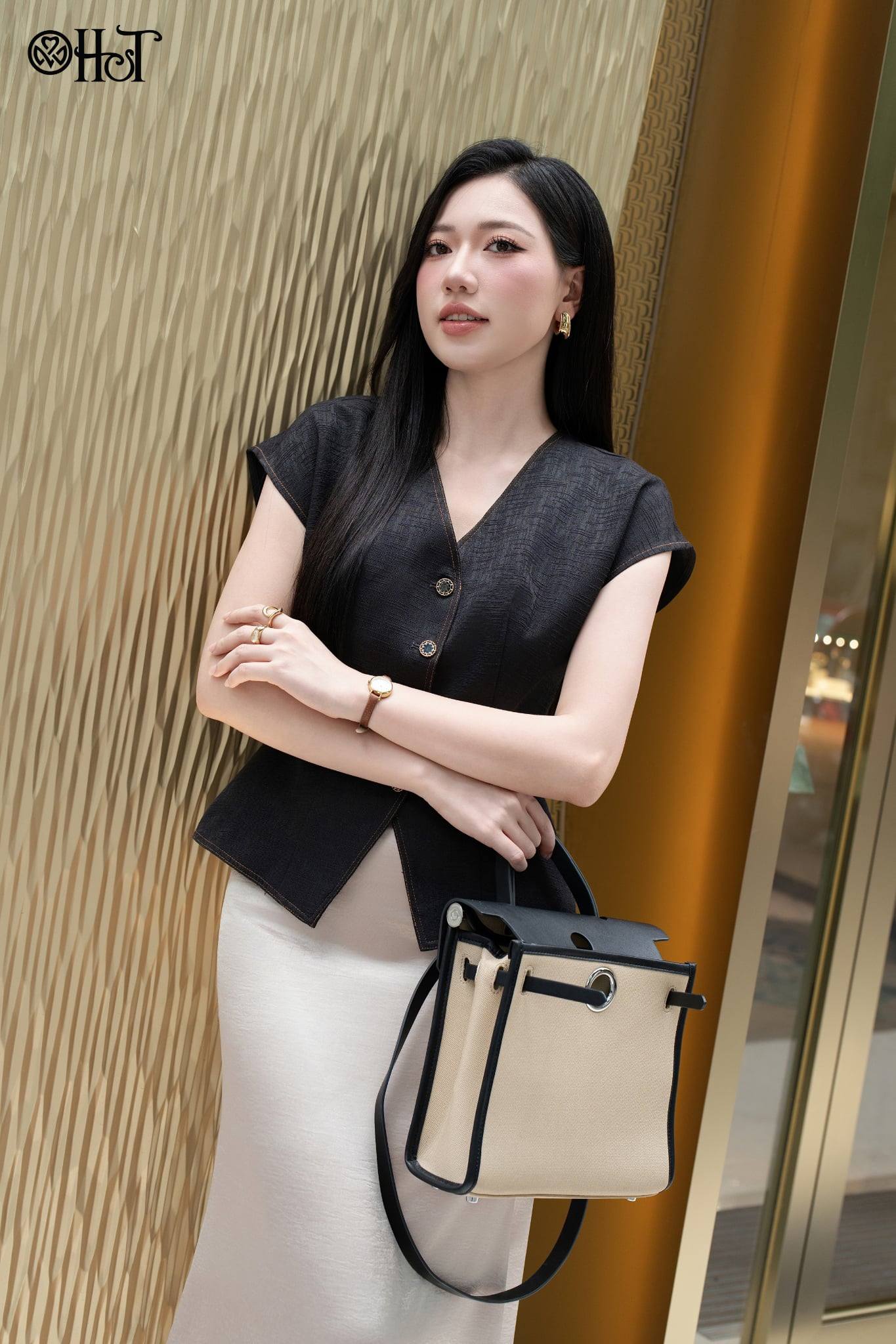 áo vai chờm Gấm x­ớc Đen