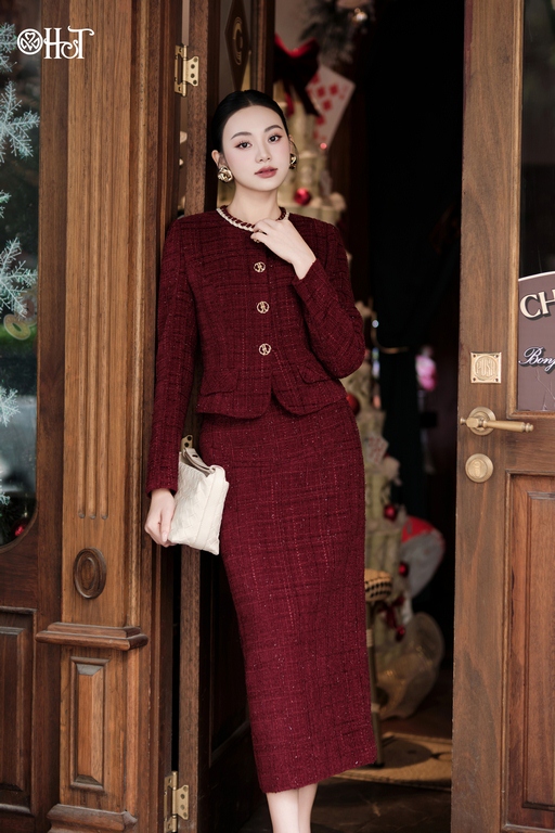 Juyt Tweed basic Đỏ