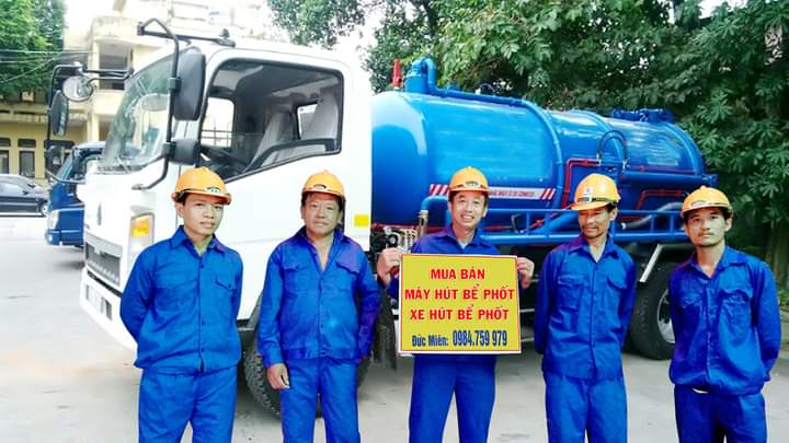 Bán xe hút bể phốt, máy hút hầm cầu tại Nam Định