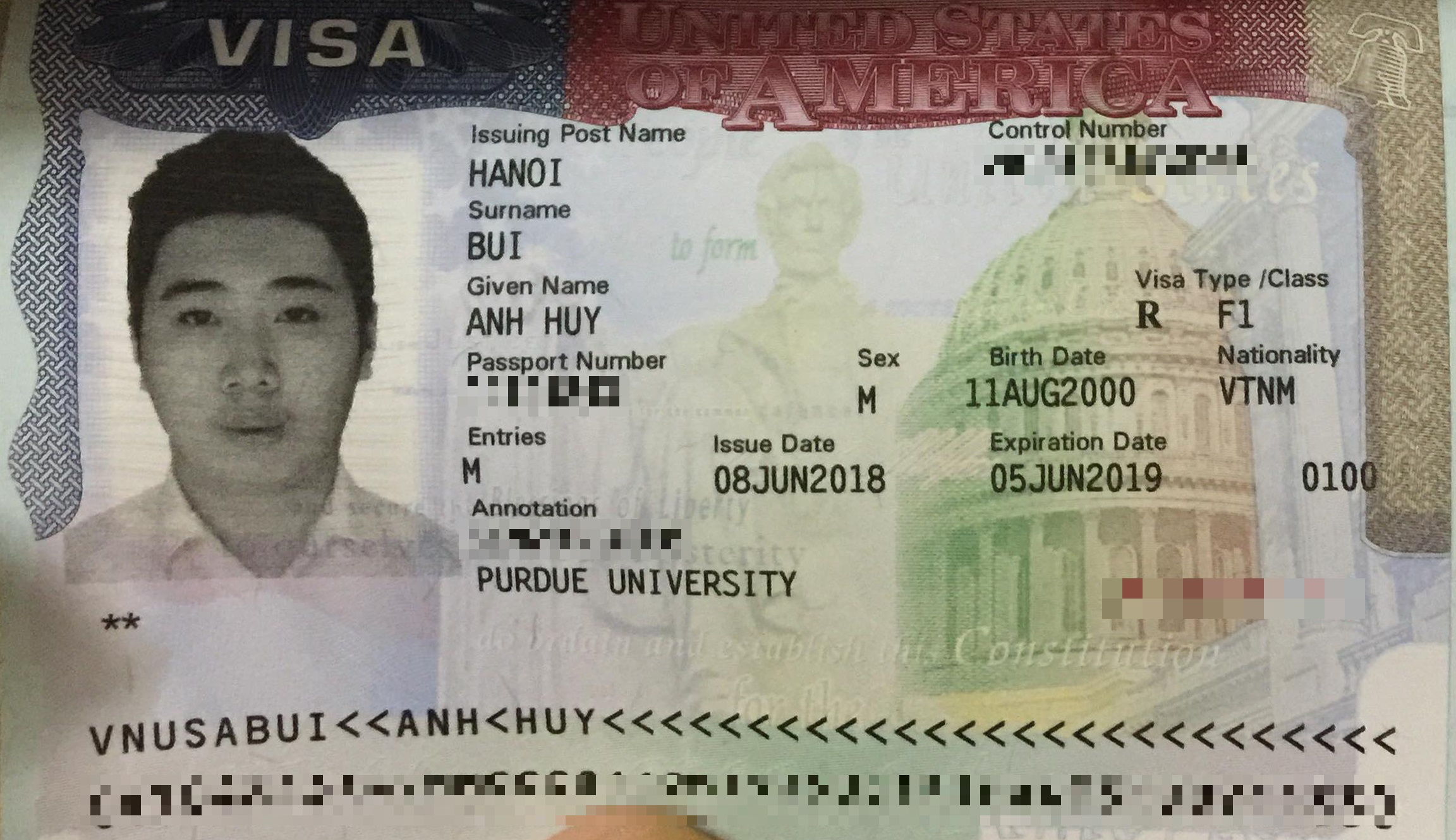 Chúc mừng bạn Bùi Anh Huy đã đậu visa du học Mỹ
