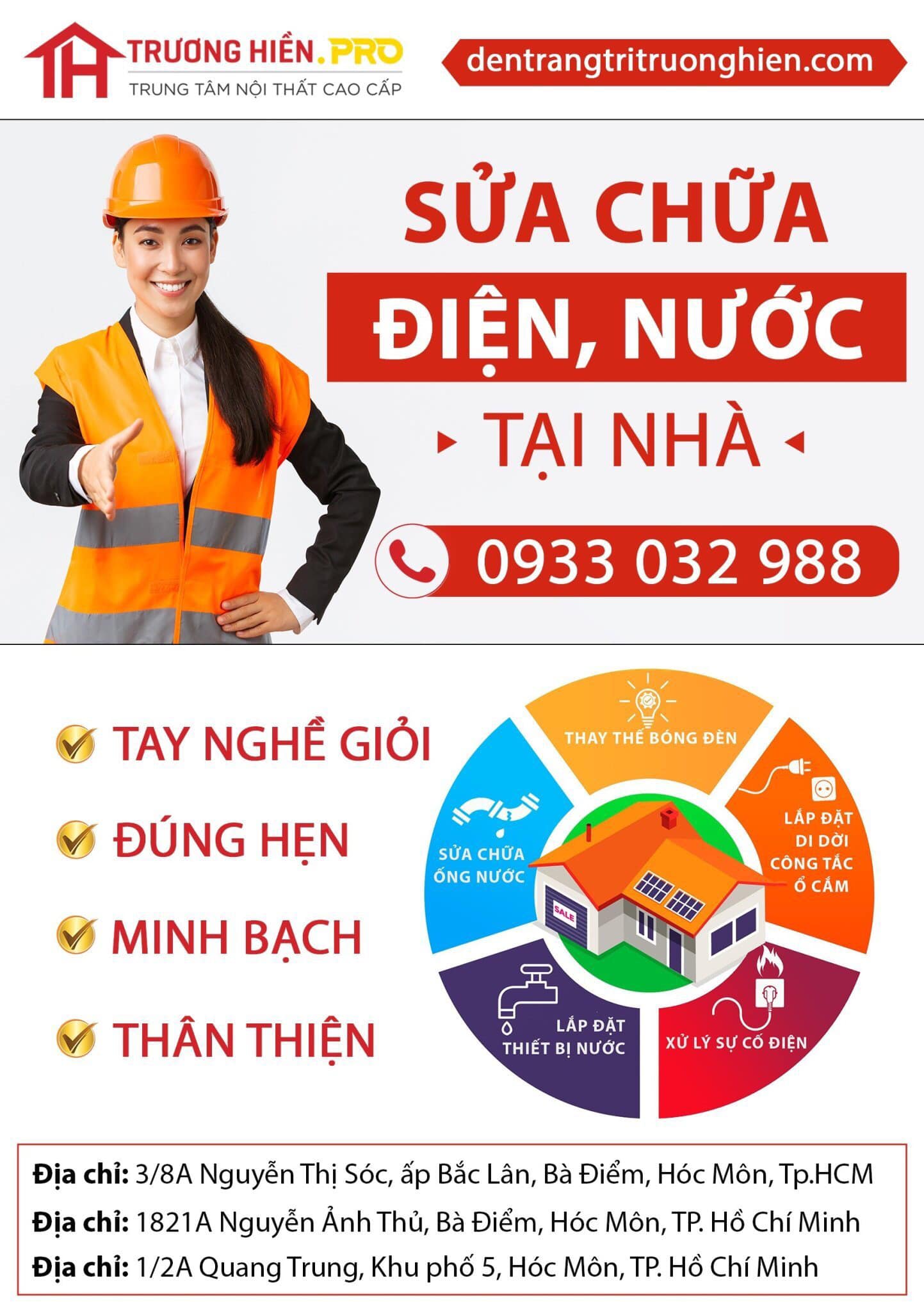 Dịch Vụ Sửa Chữa Điện Nước Tại Nhà Sau 10 Phút Gọi Điện – Showroom Trương Hiền