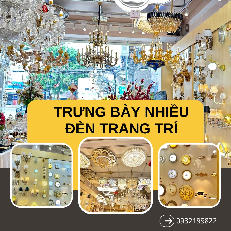 Trung Tâm Đèn Trang Trí Trương Hiền - Chuyên Cung Cấp Đèn Pha Lê, Đèn Đồng chất lượng cao
