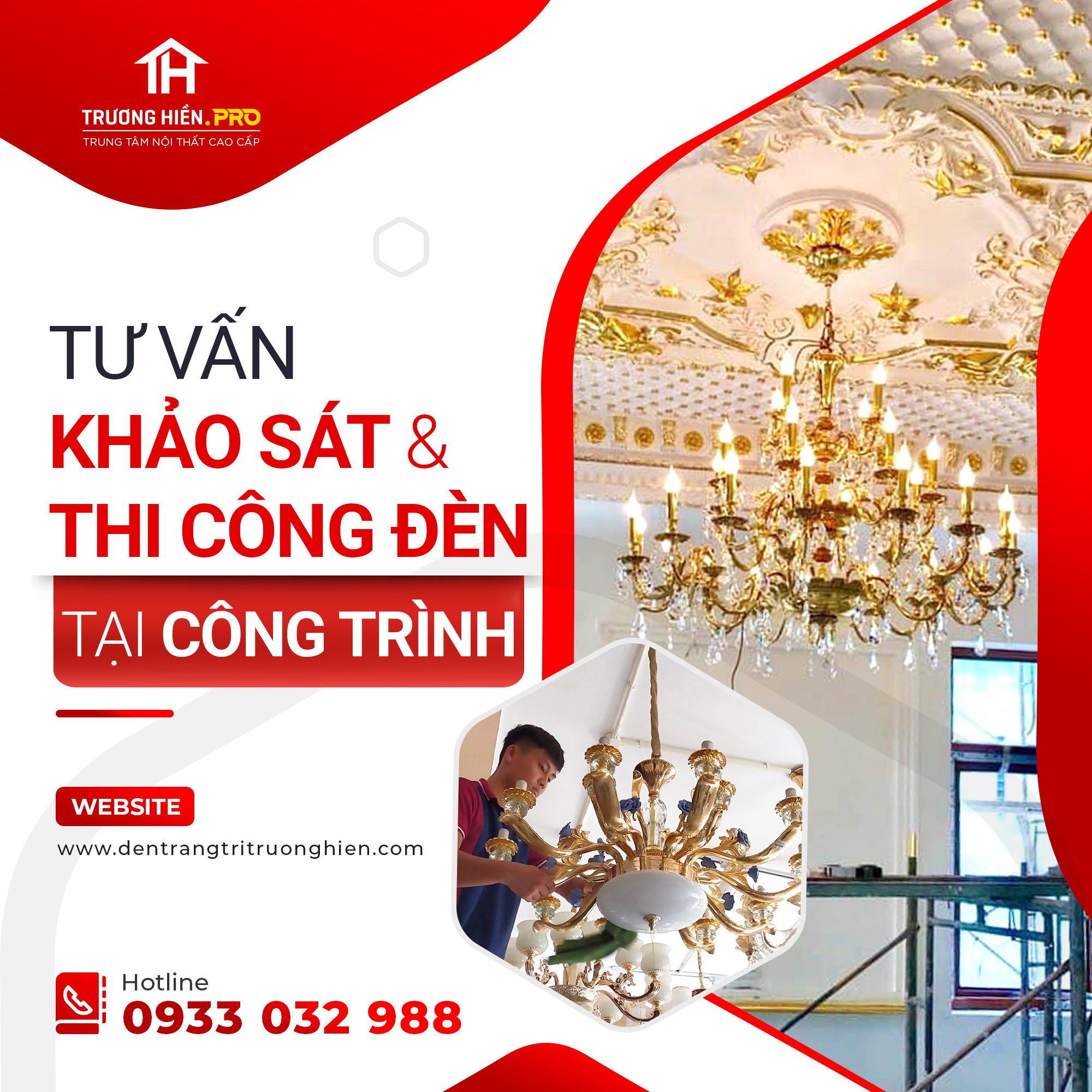 Tư vấn khảo sát và thi công đèn trang trí tại công trình