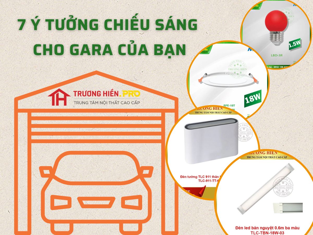 7 ý tưởng chiếu sáng cho gara của bạn