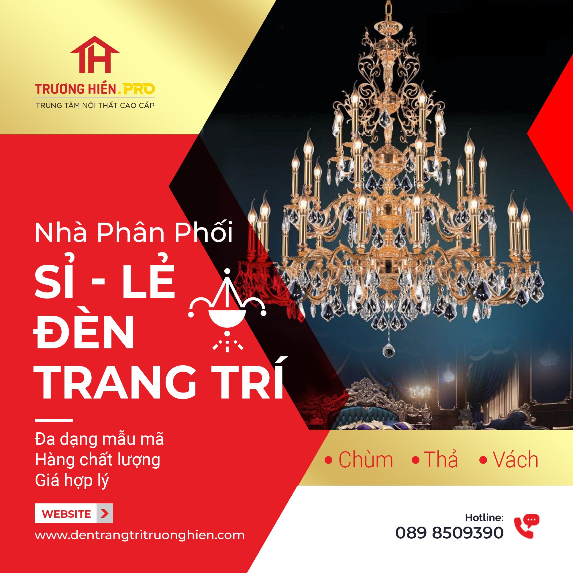 Showroom đèn trang trí uy tín, giá tốt ở tp HCM