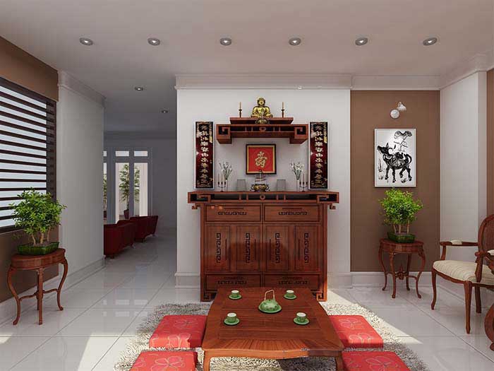 Vị trí đặt bàn thờ phải chọn vị trí sao cho phù hợp phong thuỷ
