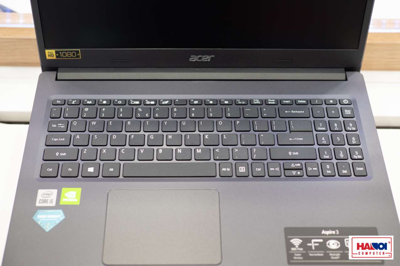 Laptop Acer Aspire 3 A315-56-38B1 (NX.HS5SV.00G) (i3 1005G1/4GB RAM/256GB SSD/15.6 inch FHD/Win 11/Đen)