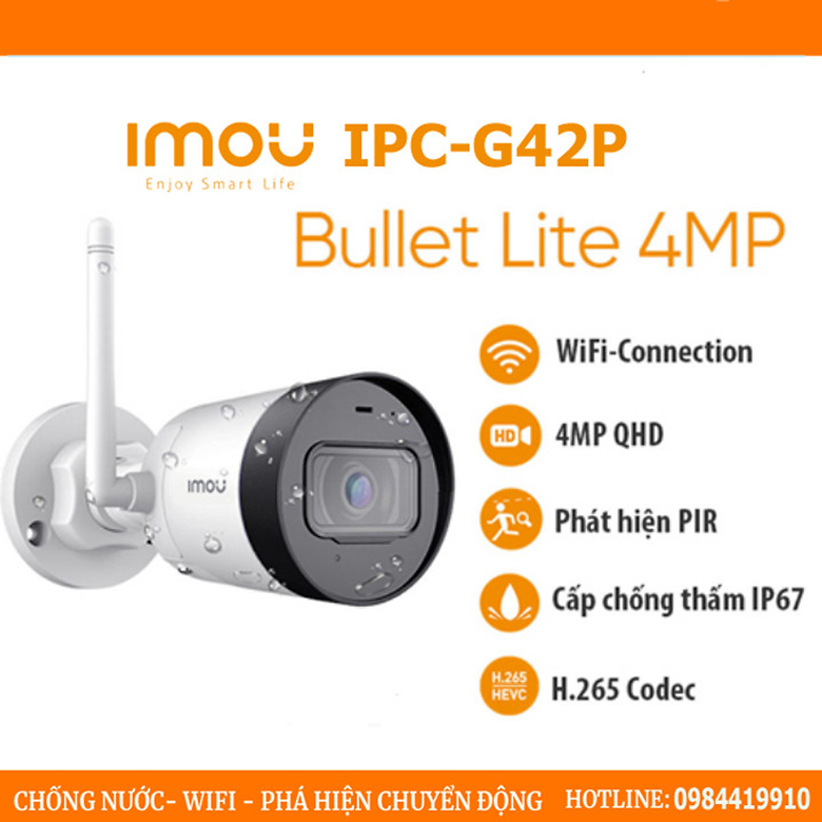 Camera IP Wifi 4.0MP IPC-G42P-IMOU