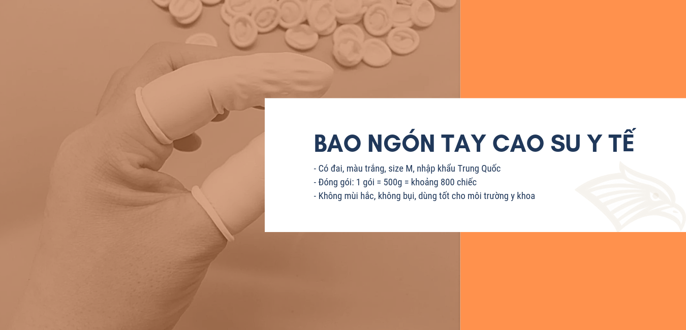 Bao ngón tay cao su y tế đạt chuẩn môi trường phòng sạch