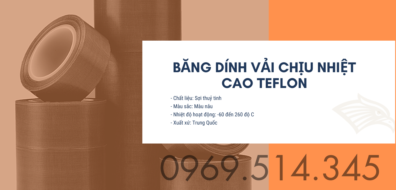 Băng dính vải chịu nhiệt cao Teflon