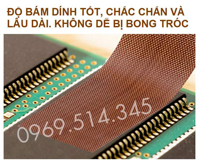 Băng dính chịu nhiệt Teflon có độ bám dính cao, bền chắc, không dễ bong tróc