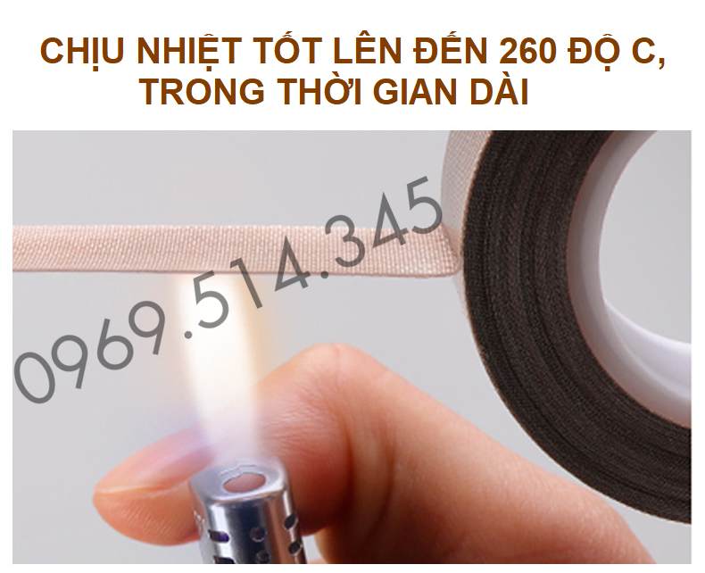 Băng dính Teflon chịu nhiệt tốt từ -60 đến 260 độ C