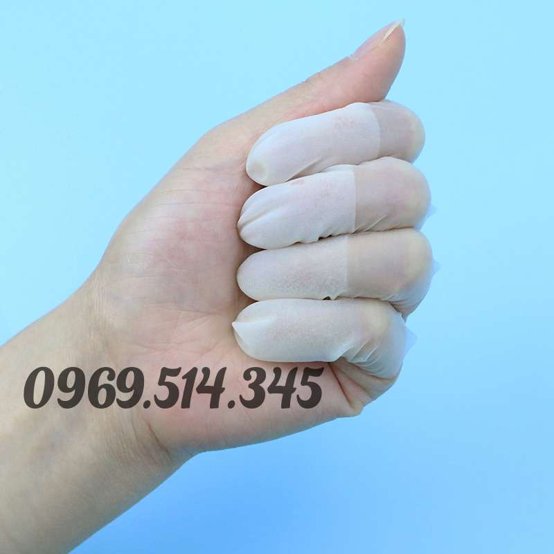 Hình ảnh bao ngón tay cao su phòng sạch Latex trong môi trường phòng sạch 