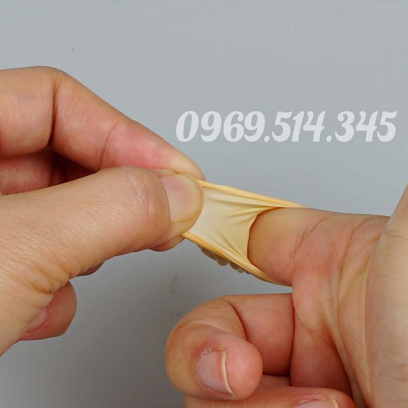 Găng ngón Latex 100% làm từ cao su nhân tạo co giãn tốt và hạn chế rách thủng