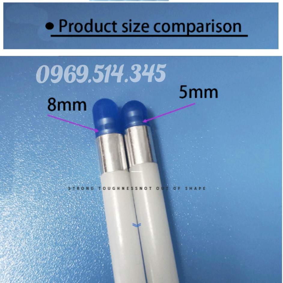 Thân bút dính bụi có hình trụ với đường kính 5 – 7mm và chiều dài thường là 12 - 18cm