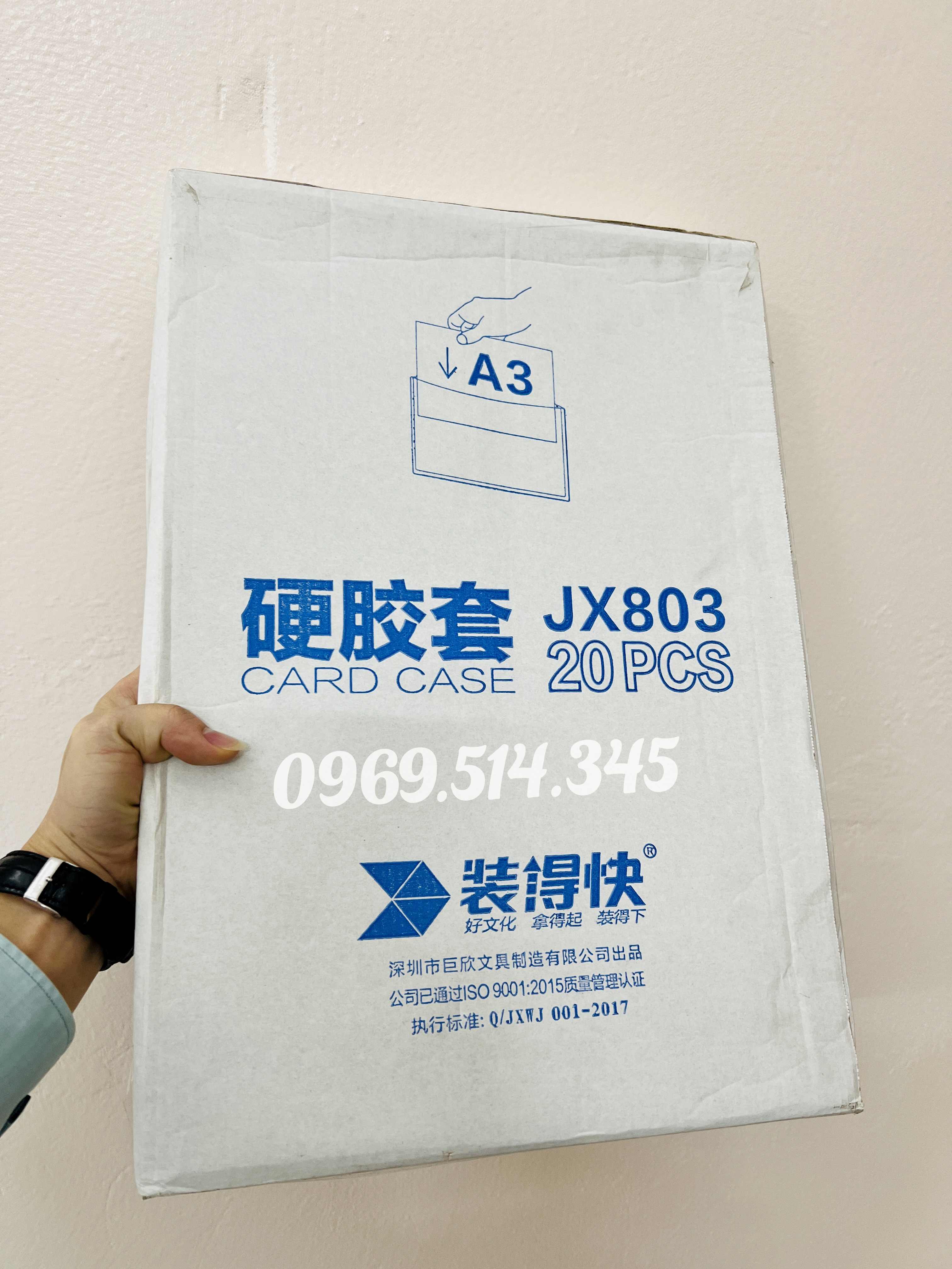 Ảnh chụp trực tiếp từ công ty chúng tôi: Bìa cứng trong suốt Card case khổ A3