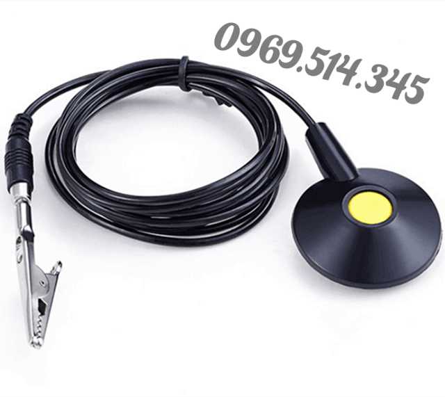 Dây tiếp đất chống tĩnh điện dạng thẳng màu đen