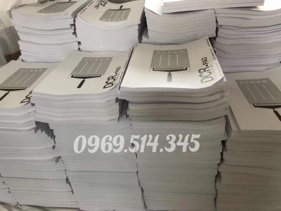 Hình ảnh những tập DCR PAD không lỗ được sắp xếp gọn gàng 
