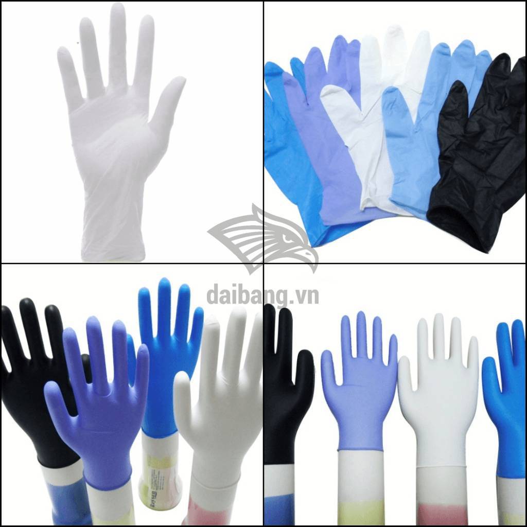 Ngoài màu trắng sữa, Găng tay nitrile còn có các màu khác như xanh, đen, tím,v.v...nhưng ít được sử dụng ở Việt Nam