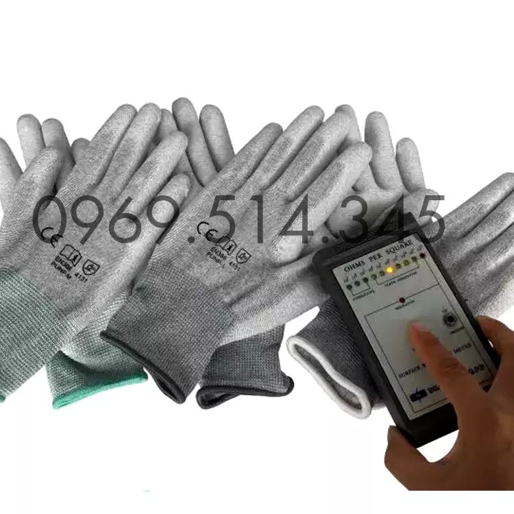Găng tay tĩnh điện phủ bàn sợi carbon được ứng dụng rộng rãi trong môi trường phòng sạch nhờ chống tĩnh điện tốt