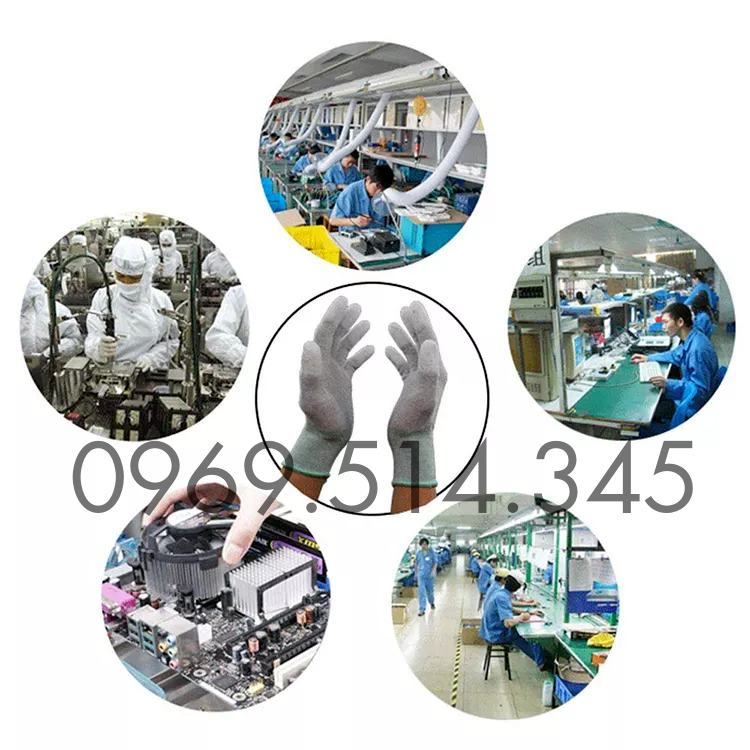 Bao tay phòng sạch phủ đầu ngón được sử dụng rộng rãi trong các nhà máy công nghiệp điện tử