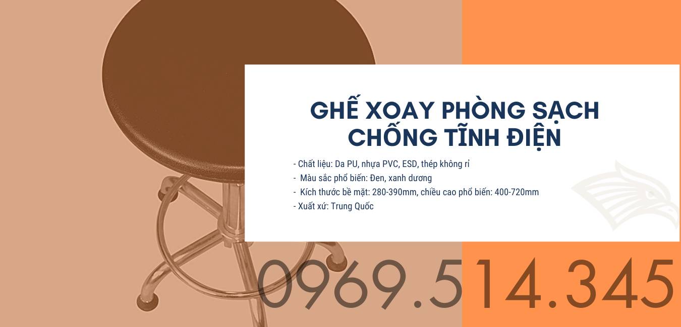 Ghế xoay phòng sạch chống tĩnh điện