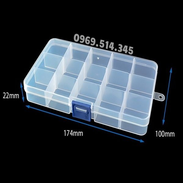 Khay đựng chất liệu PP được chia nhiều ô thuận lợi phân loại linh kiện khác nhau